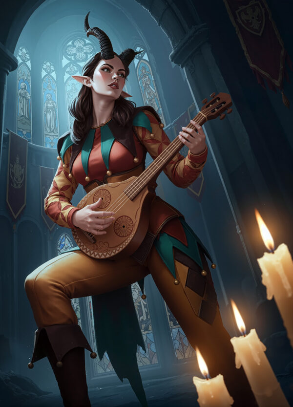 Zylaria – Tiefling Bard Art Print